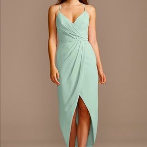 Tulip Hem Chiffon Midi Bridesmaid Dress, Size 8